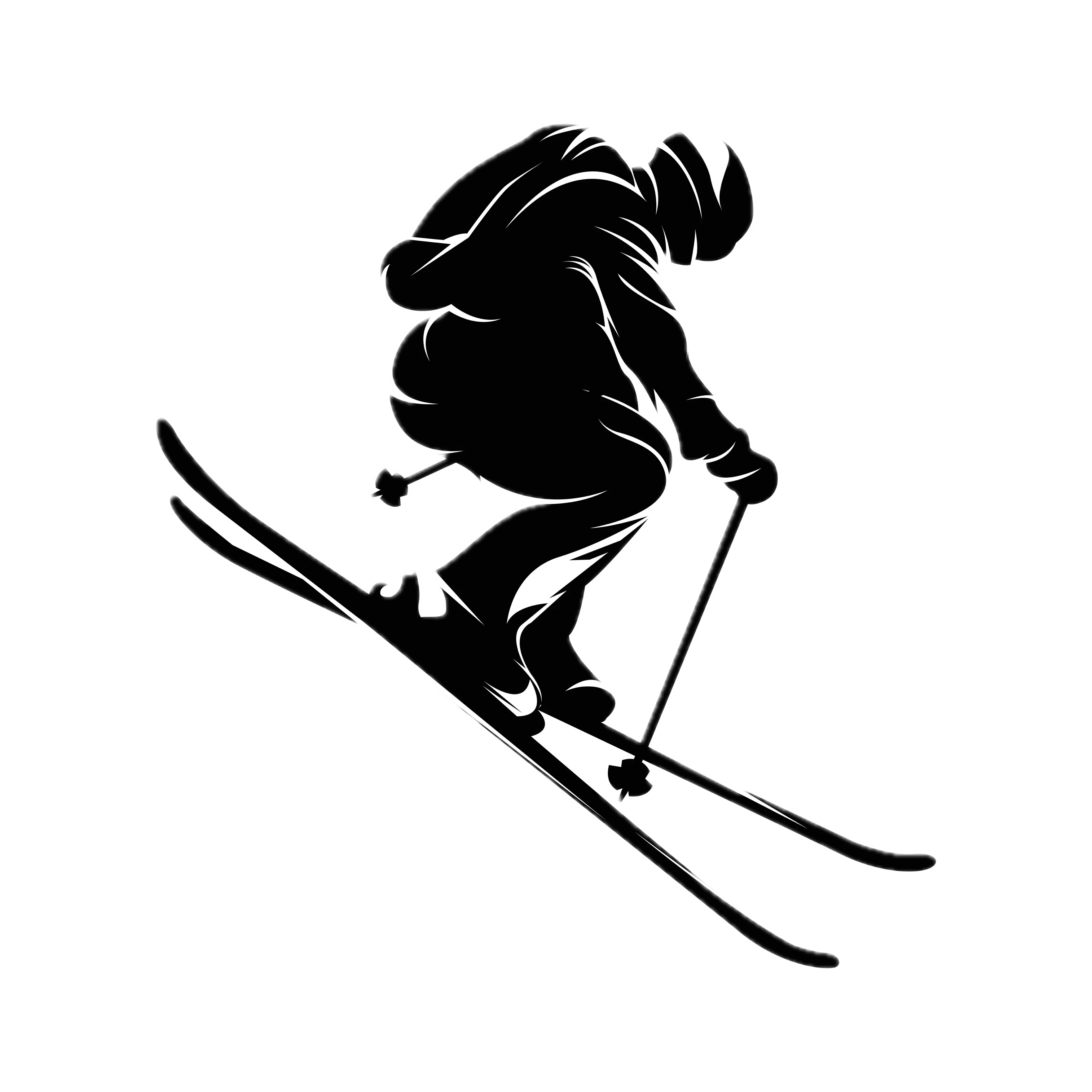 Logo of a skier